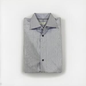 ETON MENS DRESS SHIRT BLUE LARGE 16/41 MADE ROMANIA GREAT COND *READ*
